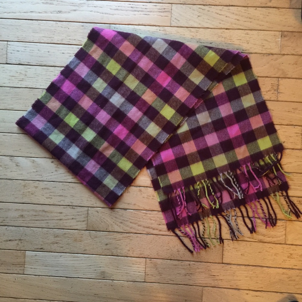 Softer than cashmere? D&Y maroon/pink/orange Scarf - Picture 5 of 6